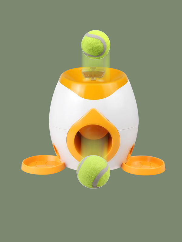 Pet Treat Dispenser Double Hole Tennis Throwing Food Reward Machine 900g