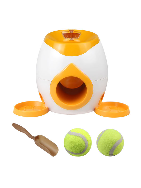 Pet Treat Dispenser Double Hole Tennis Throwing Food Reward Machine 900g