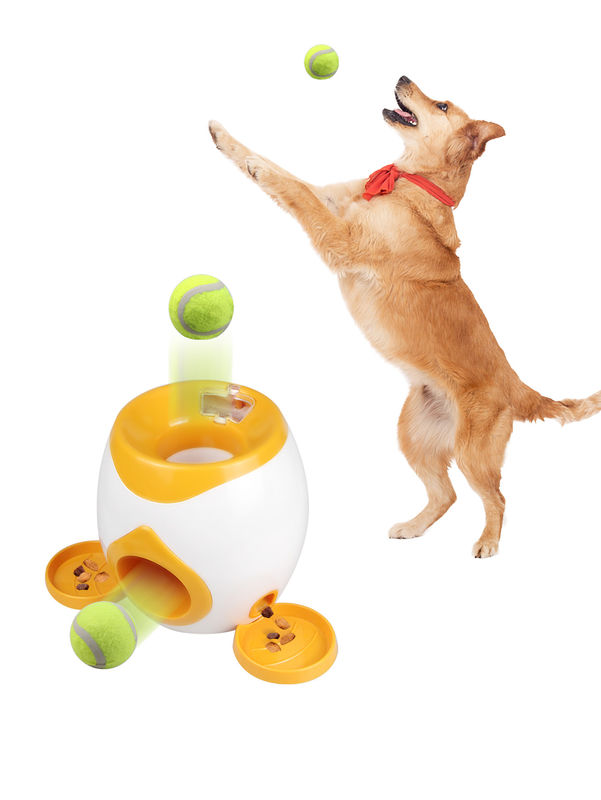 Pet Treat Dispenser Double Hole Tennis Throwing Food Reward Machine 900g