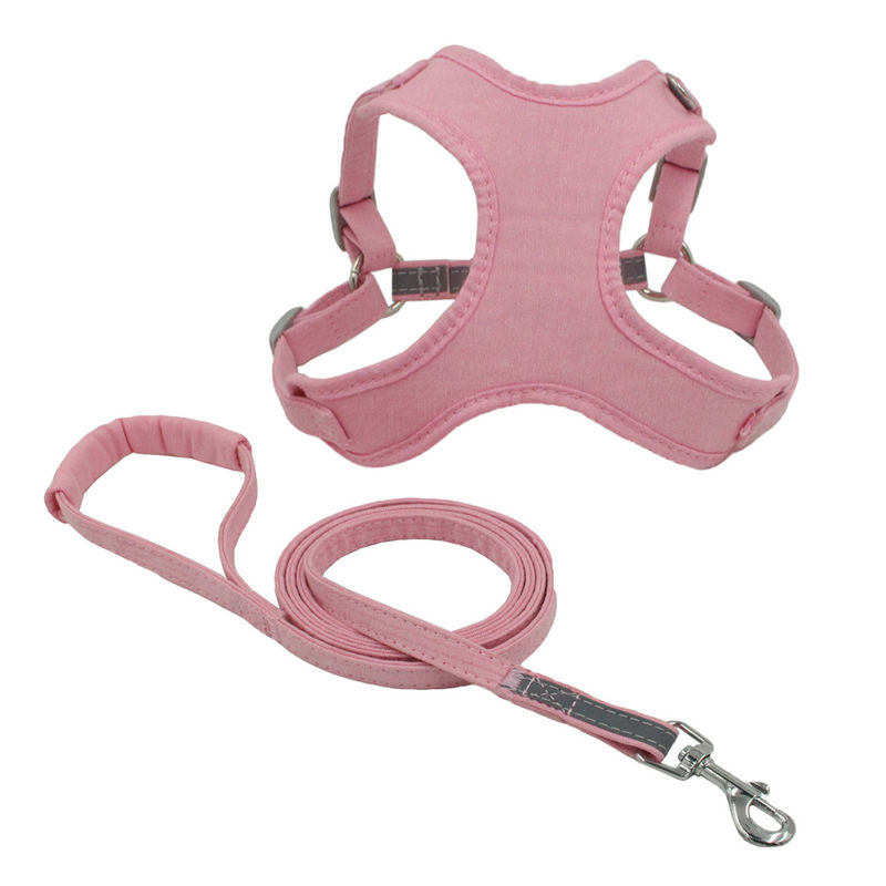 Safety Comfortable Reflective Cotton Dog chest and harness leash set Breathable dogs Leash