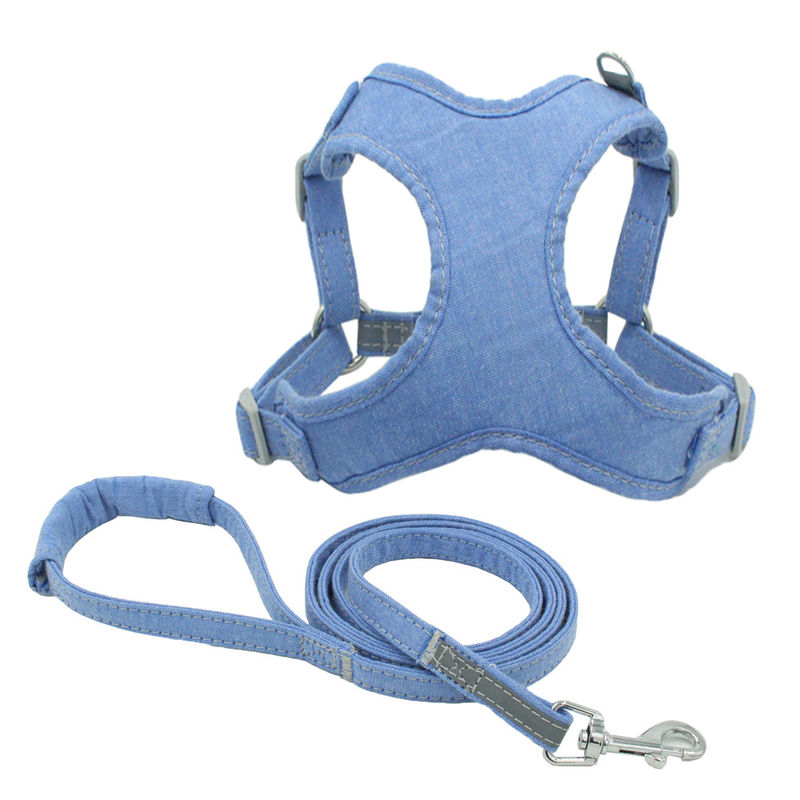 Safety Comfortable Reflective Cotton Dog chest and harness leash set Breathable dogs Leash