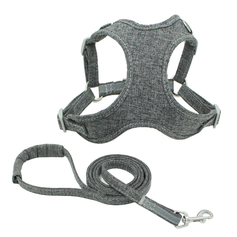 Safety Comfortable Reflective Cotton Dog chest and harness leash set Breathable dogs Leash