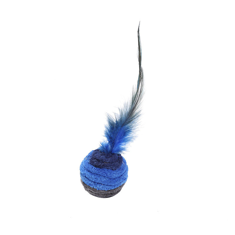 Self Excited Cat Pet Toys Dark Blue Feather Mouse Cat Toy Anti Depression