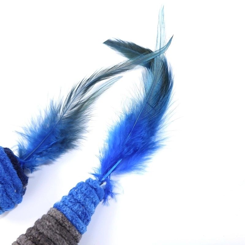 Self Excited Cat Pet Toys Dark Blue Feather Mouse Cat Toy Anti Depression