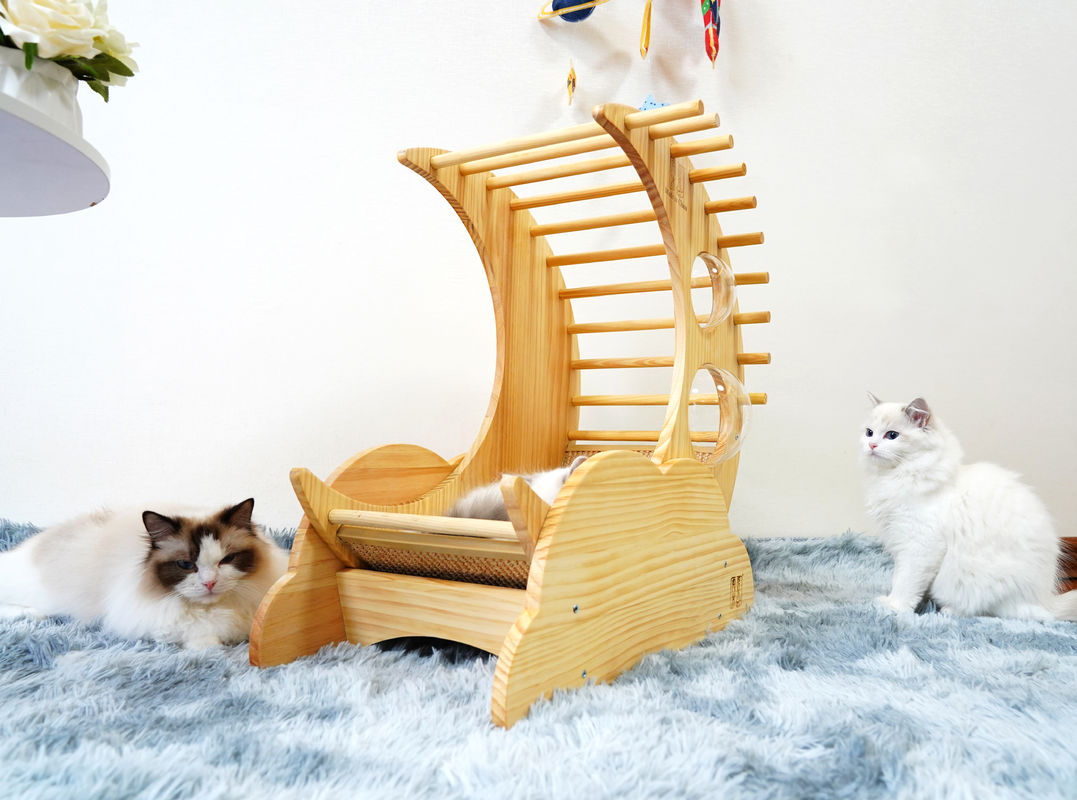 Hallupets Cat Scratcher House Pet Condo Cat Wooden Bed Tree House