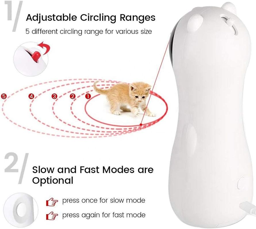 Interactive Automatic Cat Laser Toy For Kitten USB Charging Automated Laser Pointer Cat Toy