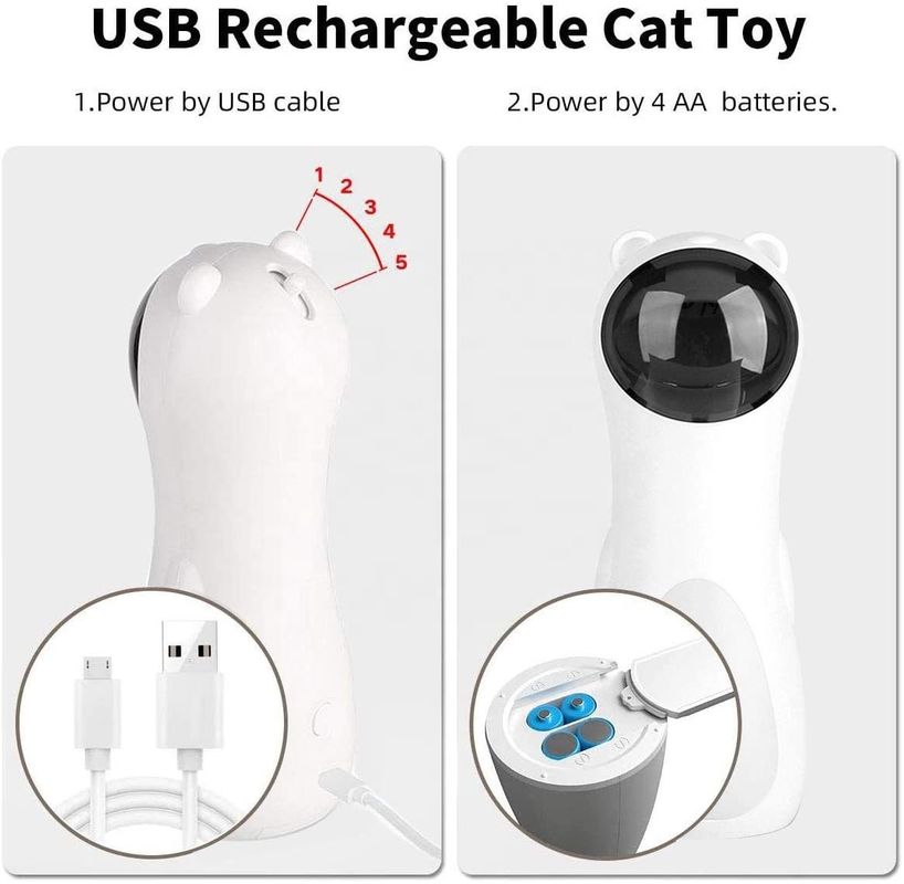 Interactive Automatic Cat Laser Toy For Kitten USB Charging Automated Laser Pointer Cat Toy