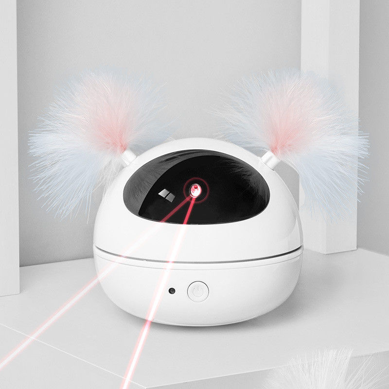 Automatic Cat Laser Toys Interactive Kitten Toy for Indoor Cats Random Rotating Smart On/Off Robotic Electronic Cat Feat