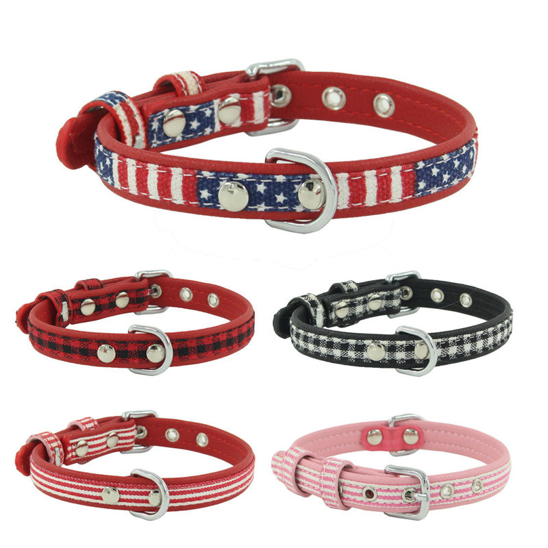 Customized Print Personalized Logo Dog Collar Adjustable Pet dog Neck Belt