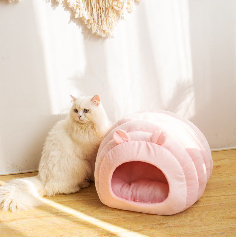Semienclosed Comfortable Pet Bed Calm Down Sleep Mat Removeable Cover Nest For Cat