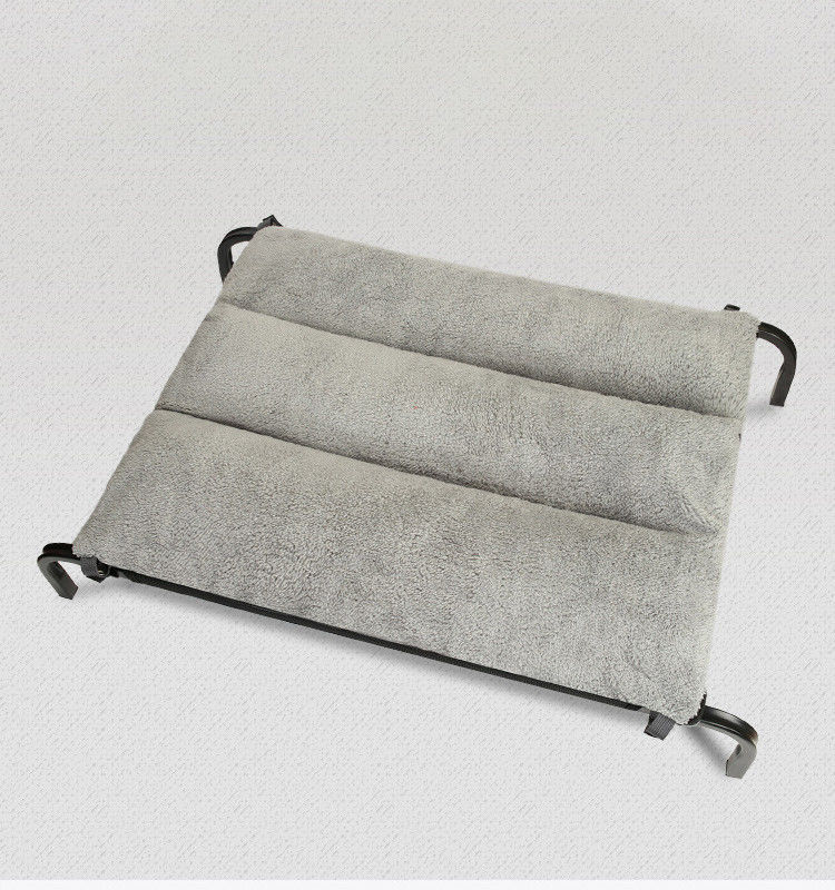 Large Size Steel Tube Folding Comfortable Pet Bed Cot Elevated dog bed With Thickened Plush Cushions