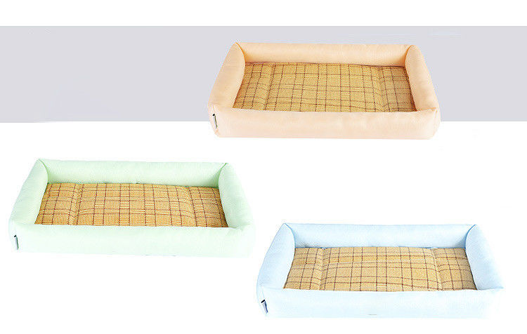 Cooling Straw Bamboo Cozy Summer Dog Bed 650g Puppy Sleeping Bed