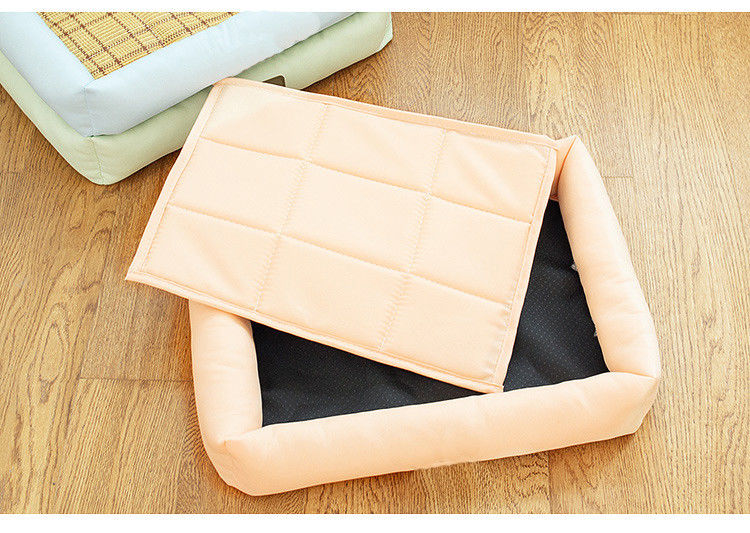 Cooling Straw Bamboo Cozy Summer Dog Bed 650g Puppy Sleeping Bed