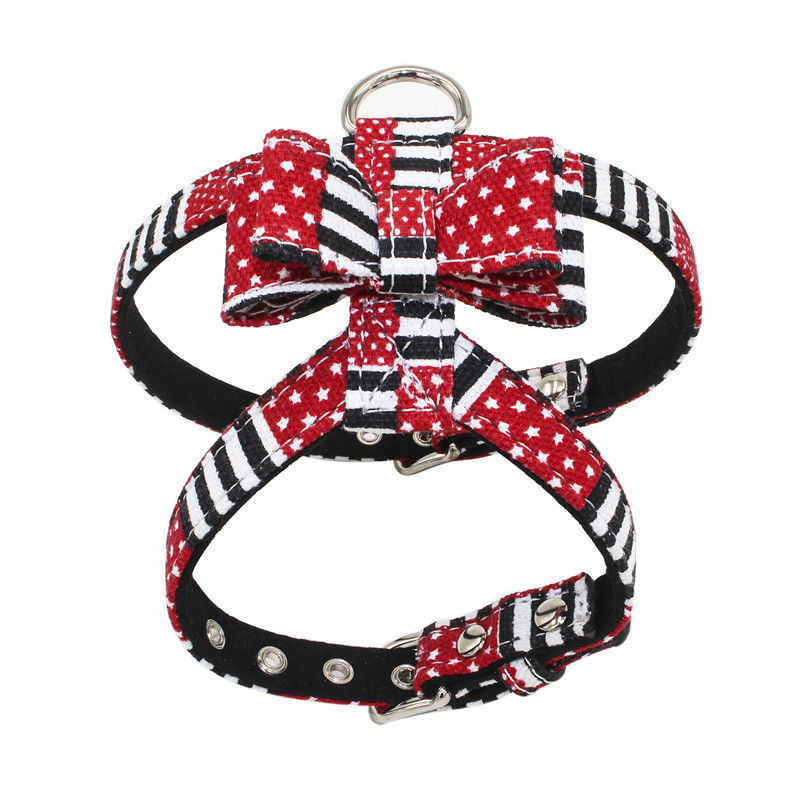 Suede Microfiber Comfortable Collar Leash Harness Set Luxury Chest And Back Suit