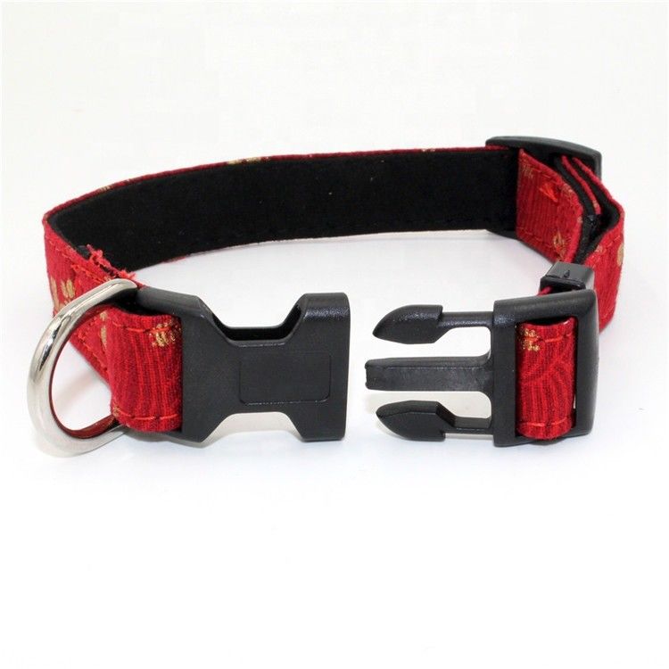 Printed Sakura Suede Substrate Puppy Dog Collar Leash Harness Set With D Rings Japanese Style
