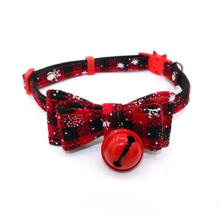 BSCI Collar Leash Harness Set Bell Breakaway Adjustable Safety Christmas Cat Collar