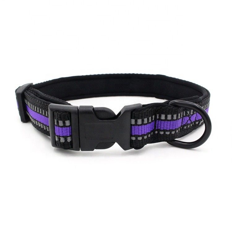 Neoprene Lining dog Collar Leash Set Reflective Webbing Quick Release Buckle Collar With Traction Rope Set Dog Leash