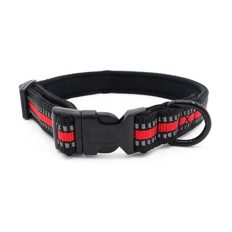 Neoprene Lining dog Collar Leash Set Reflective Webbing Quick Release Buckle Collar With Traction Rope Set Dog Leash
