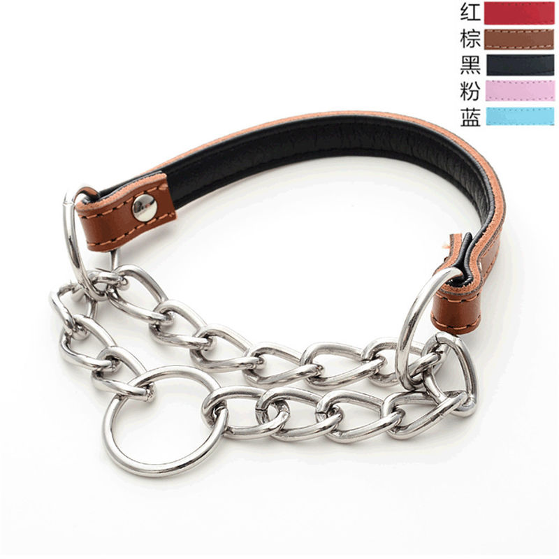 Personalized Popular Small Big Dogs Leather Collar Chain Necklace Dog Collar