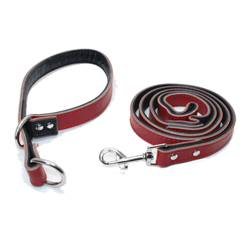 Custom Puppy Popular Dog Collar And Leash Set Adjustable Genuine Leather P Dog Choke Chain