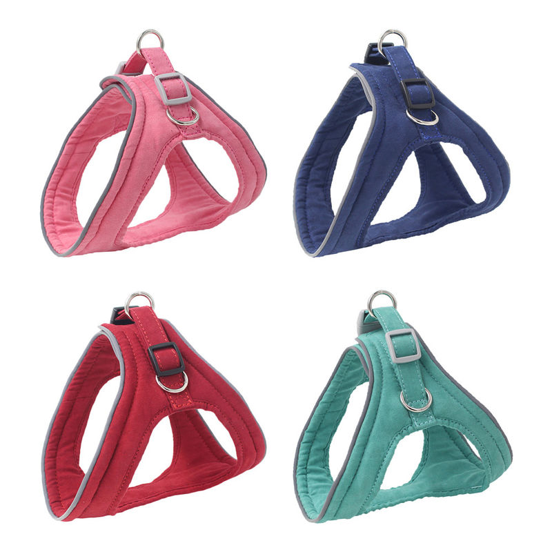 New Suede Reflective Red Dog Leash Vest Explosion Proof
