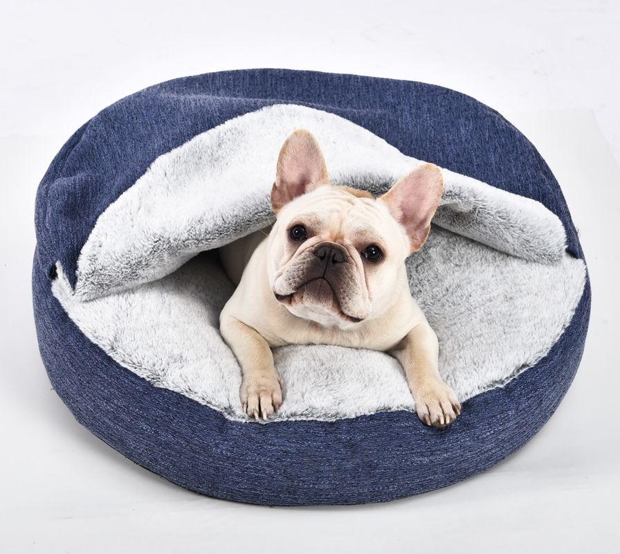 Anti Anxiety Dog Bed Premium Plush Nest Snuggler Washable Non Slip Bottom Pet Calming Bed