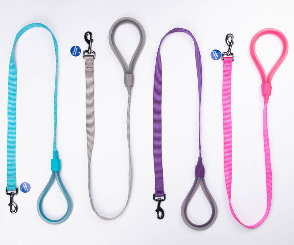 Silicone Handle Durable Nylon Dog Leashes Training And Walking Dog Rope Leash