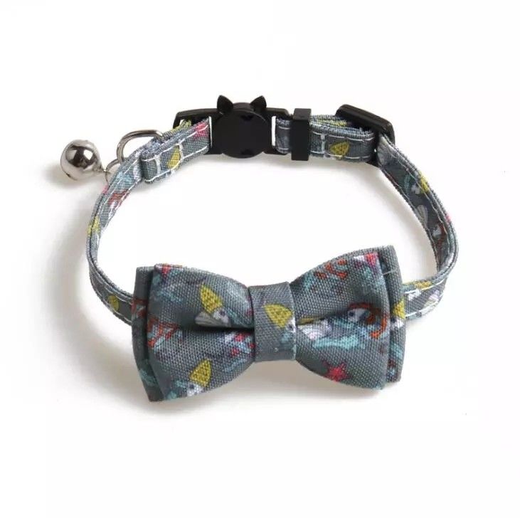 Adjustable Pet Cat Collar Breakaway with Cute Bow Tie and Bell for Kitty and Some Puppies
