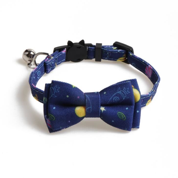 Adjustable Pet Cat Collar Breakaway with Cute Bow Tie and Bell for Kitty and Some Puppies