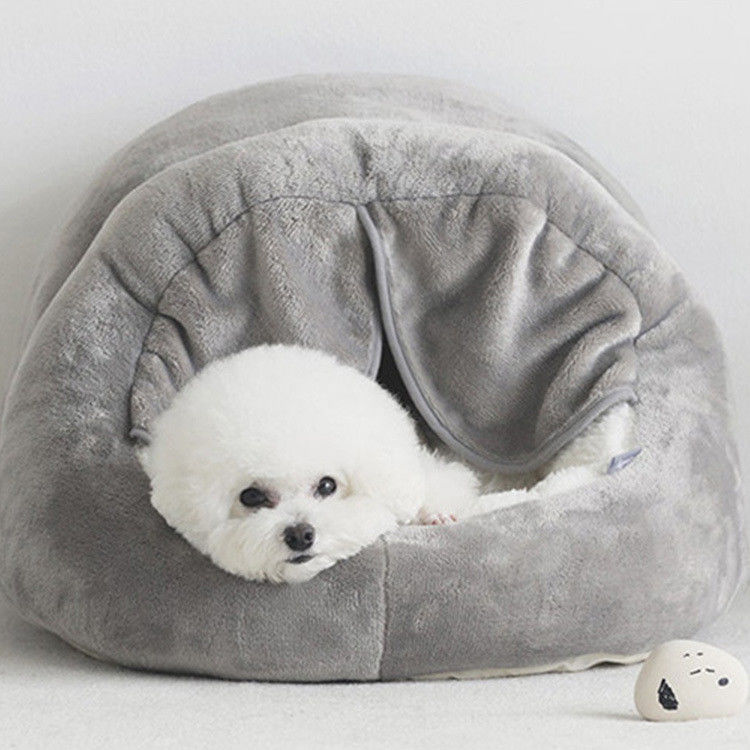 Felt Dog Bed Pet Bed Luxury Cat Cave Plush Yurt Door Curtain Comfortable Semi-enclosed Pet Kennel