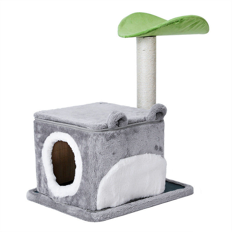 Safety Deluxe Cat Climbing Frame Tree Multi Level With Cave Scratching Posts M size 61*41*132cm