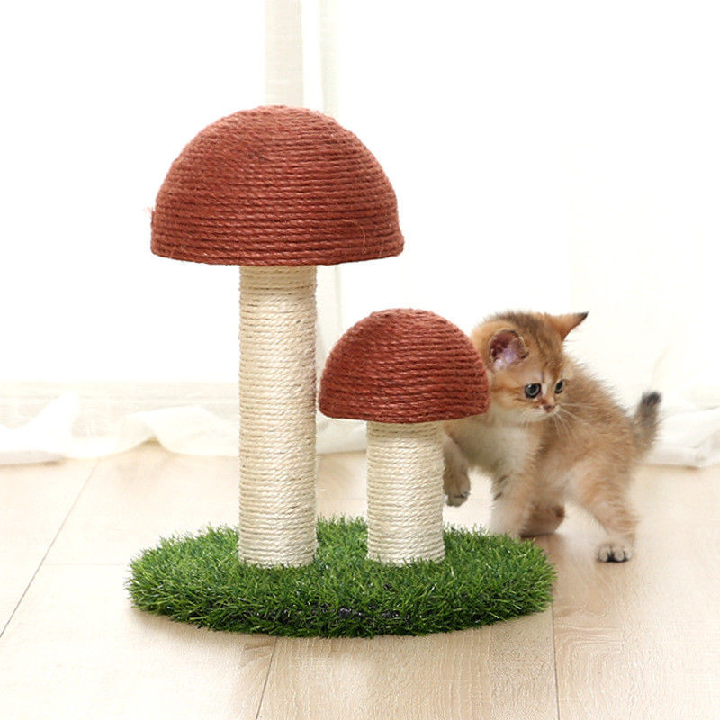 Flax Mushrooms Sisal Cat Tree Tower Cat Scratch Post Board S 36*30cm