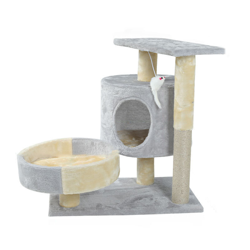 Multi Level Condo Wooden Cat Climber Tower Sisal Large Cat Scratching Post