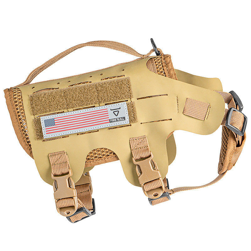 Outdoor Tactical Pet Training Chest Strap With Hypalon Material Dog Harness Dog Leash Vest Style Dog Leash