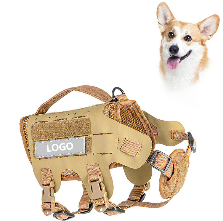 Outdoor Tactical Pet Training Chest Strap With Hypalon Material Dog Harness Dog Leash Vest Style Dog Leash
