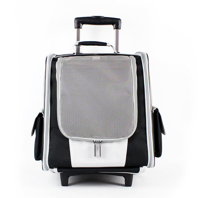 Telescopic Handle Pet Travel Carrier Backpack Trolley For Small Dogs And Cats