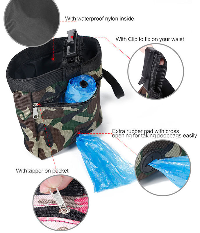 Waterproof Waist Bag Camo Pet Outdoor Accessories Training Dog Snacks Bag