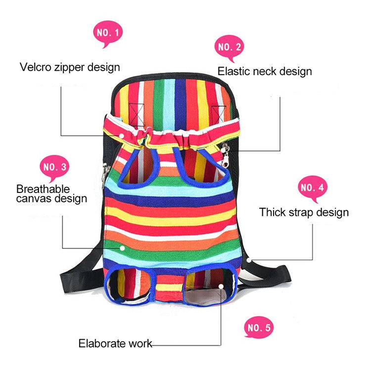 Legs Out Hands Free Adjustable Front Dog Carrier Backpack Travel For Small Medium Puppy