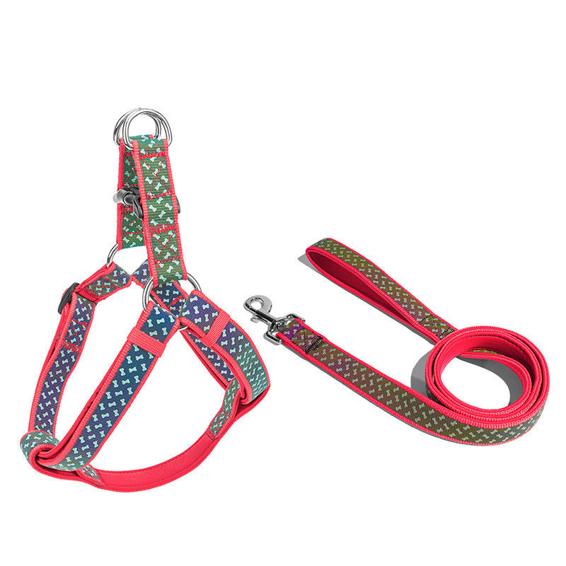 Dog Leash Pet Dog Collars Soft Neoprene Pets Accessories Reflective Exclusive Pet Rope Harness Leash Set