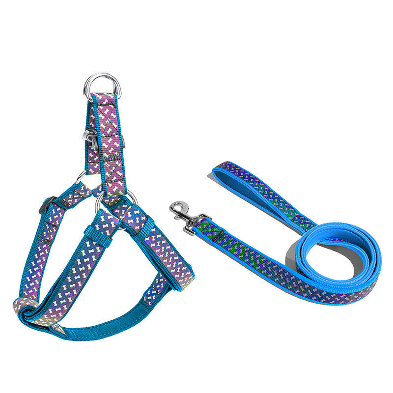 Dog Leash Pet Dog Collars Soft Neoprene Pets Accessories Reflective Exclusive Pet Rope Harness Leash Set