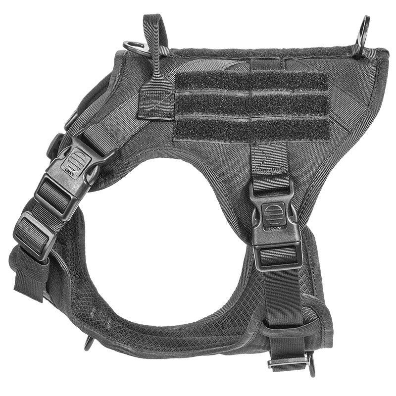 Tactical Military Vest Dog Harness With Tactical Buckle ODM Molle Safety for Service &amp; Training Military Dog Vest