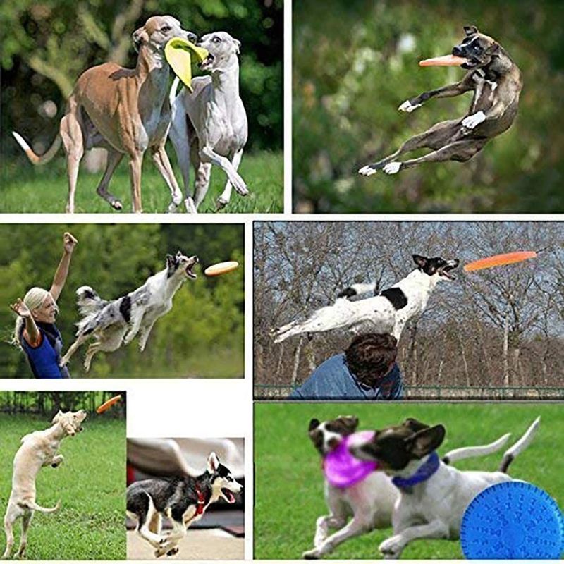Silica Gel Outdoor Dog Flying Disk Dog Fetch Training Toy