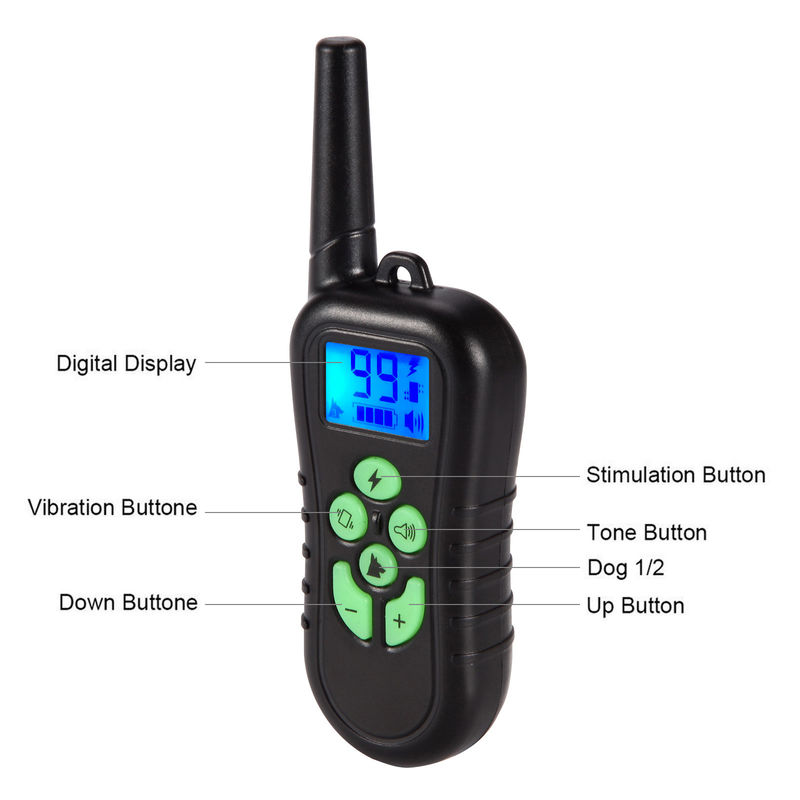 Electric Pet Training Products Adjustable Vibration Shock Dog Training Collar With Remote 340g