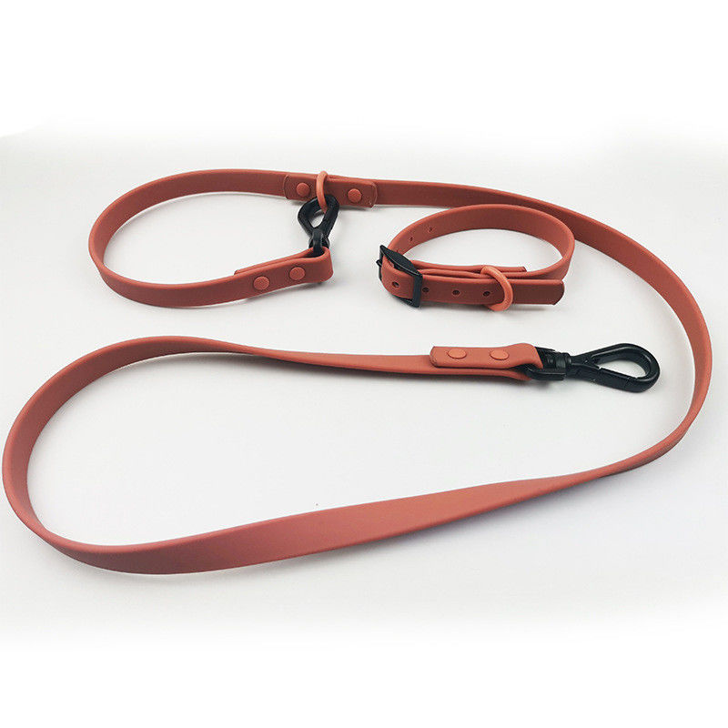 Exclusive Durable Soft Pvc Leather Dog Collar And Leash Set Coated Waterproof