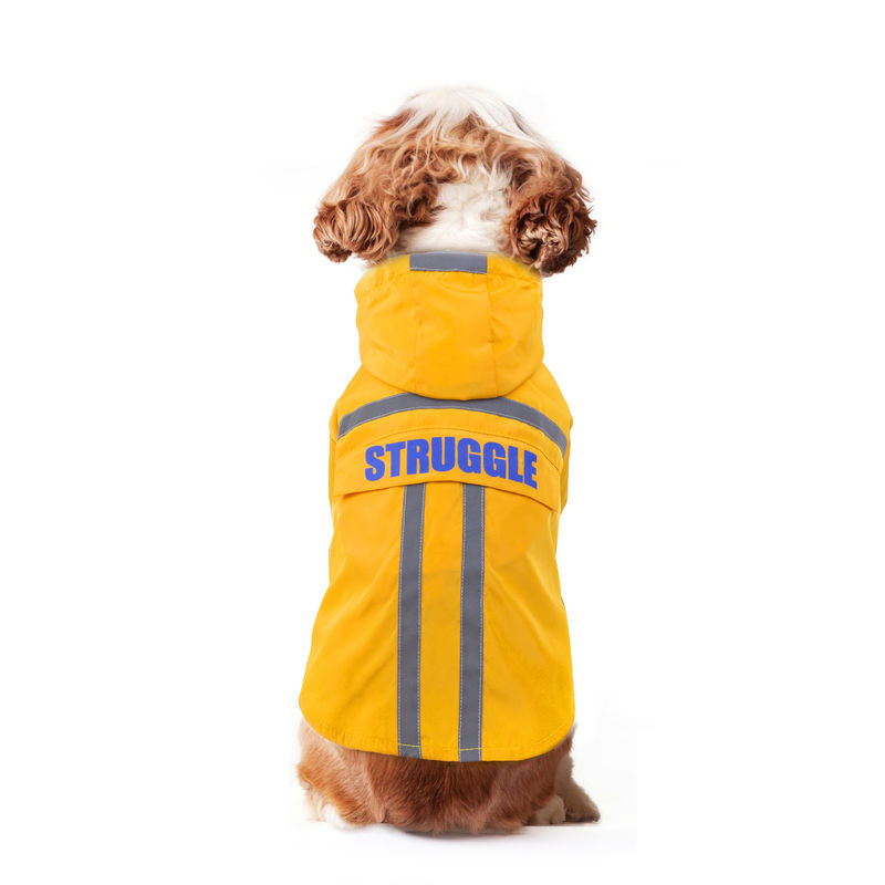 Outdoor Reflective Pet Raincoat Unique luminous Rain Jackets With Storage Bag For Dogs