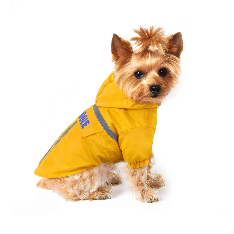 Outdoor Reflective Pet Raincoat Unique luminous Rain Jackets With Storage Bag For Dogs