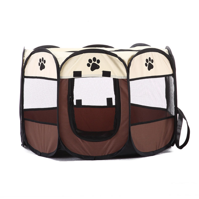 900g Foldable Puppy Playpen With Carrying Case Exercise Kennel Dogs Cats Indoor / Outdoor