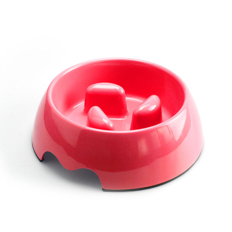 Portable Puppy Dog Bowl Non Slip Pet Plastic Slow Eating Dog Bowl