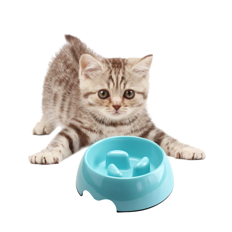 Portable Puppy Dog Bowl Non Slip Pet Plastic Slow Eating Dog Bowl