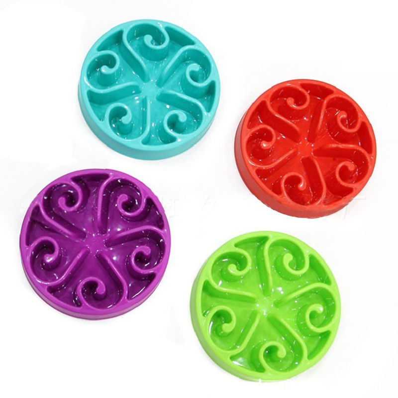 Non Slip Pet Slow Feeder Bowls 20.5*3.5cm For Cats Dogs